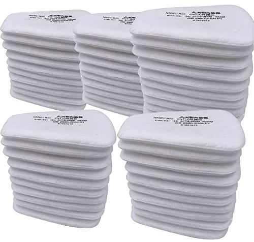 HUWEIJIA Dustproof 5N11 Particulate Replacement 5P71 Filtro Respirator Cotton For 3 m 6000/6200/7502/6800/7501/FF402 Half Full Face Gas Masks, Spray Paint Chemical Anti-Dust Replaced