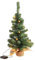 Pinetto Verde con LUCI LED 45 cm Albero di Natale con Base Legno in PP+PVC | Mini Pino Alberello di Natale Artificiale con Base in Legno a batterie 40 cm