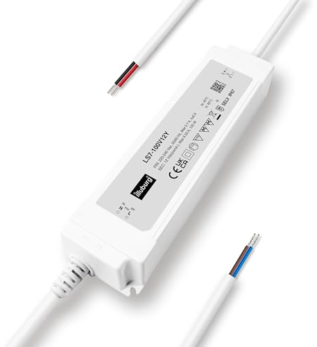 illuburg Trasformatore LED 12V 100W Impermeabile IP67 Senza Sfarfallio LED Alimentatore Driver Power Supply