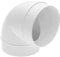 SPARES2GO Universal Tumble Dryer Bend Elbow Duct 90 Degree Vent Hose Pipe Tube Male Ducting Connector (4 / 100mm)