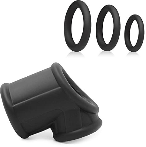 BDSMYOU Cockringe Extrem Silikon Penisring,Dreifache Bondage Cockring,Penishülle Penis Sleeve mit Hodensack Hodenring,Hodenstrecker Ballstretcher,Männer Sex Spielzeug ab 18 für Paare Extrem