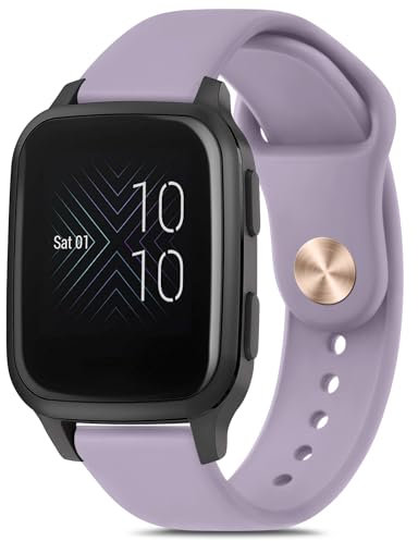 Bracelet de montre 20 mm pour Garmin Venu Sq Music/Venu Sq 2 Music/Venu Sq 2 /Venu Sq/Venu 2 /Venu 4 Plus,Silicone Bracelet pour homme femme, Herbe Violet