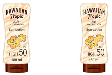 Hawaiian Tropic - Lotion Solaire Hydratante - Silk Hydration - SPF 50 (Lot de 2)