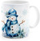 MoonWorks® Tasse Weihnachten Wintertasse Weihnachtstasse XMAS Schneemann Wichtel Aquarell weiss standard