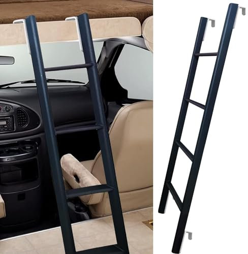 4/5-Stufen-Etagenbettleiter, universelle Wohnmobilleiter mit Haken, Metallbett-Ersatzleitern, Mehrzweck-Wohnheim, schräge Leiter, hohes Bett, Sicherheits-Seitenaufstiegsleiter (Size : 116cm(45))