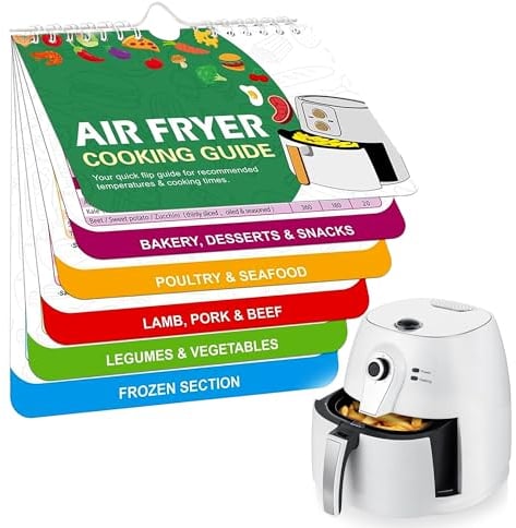 Air Fryer Cookbook Magnetic Cheat Sheet set Air Fryer Cooking Times Chart Recipes Reference Guide Air Fryer Accessories for Cooking & Conversion Chart