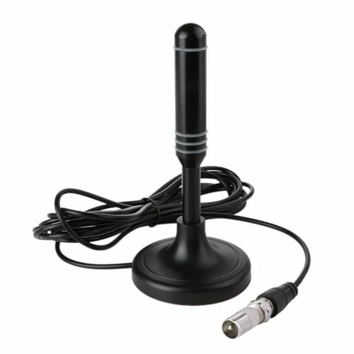 1. Antenne TV HD avec câble coaxial de - Réception numérique DVB-T et Dab Claire et précise - Parfait pour Les téléviseurs Portables et Les lecteurs multimédias - Compatible avec Les appar
