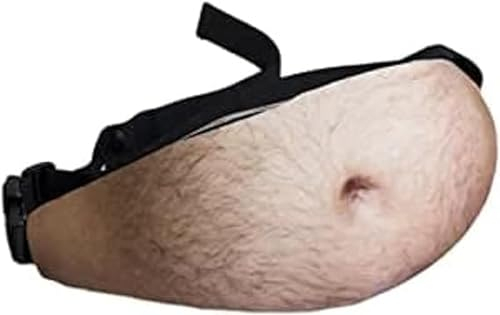 Hominas Bauch Gürteltasche, Bierbauch Bauchtasche Unsichtbare Bier Bauchtasche PU Leder Bierbauch Tasche Hüfttaschen Dad Bag Fanny Pack Herren Lustige Bauch Hüfttaschen Multifunktionale Gürteltasche