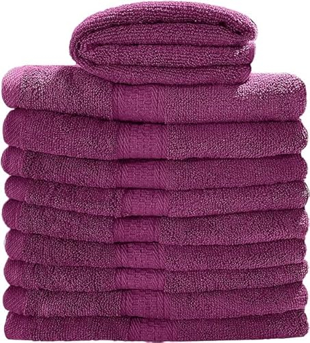 Myooka Badetuch-Set 2 Stück 600 G/m² 100% Frottee-Baumwolle Hochwertige Handtücher Sehr Saugfähig Für Badezimmer Dusche Täglichen Gebrauch – Maschinenwaschbar (70 X 140 cm, Lila)