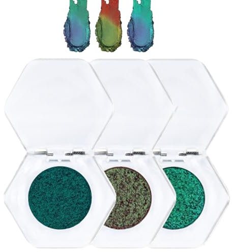 Adriana Nicole Eyeshadow Ethereal, Adriana Nichole Cosmetics, Double Chrome Lidschatten, Single Shadows Ethereal Single Farbwechselnder Lidschatten,Lidschatten Mit Exquisitem Glitzer for Frauen