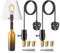BrightArk Bottle Lamp Kit - DIY Lamp Adaptor UK with E27 Screw Holder, Lamp Fittings Kit for Table Lamp, Easily Convert Wine Bottles and Vases to Table Lamps - Includes Lamp Fittings for 2 Lamps
