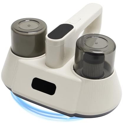 JAOGAUS Aspiradora Antiacaros, 15kpa Aspirador Colchones, Antiacaros con Luz UV, 72000 Veces/min Vibración Aspirador Antiacaros Led para Camas/Sofás/Alfombras