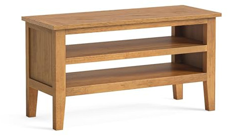 RoselandFurniture Fran Oak 90cm Small TV Unit |Natural Wooden Television Media Stand for up to 40 inch Televisions for Living Room or Bedroom