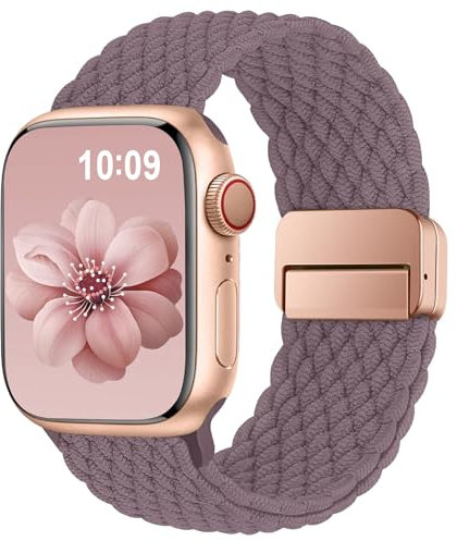 Higgs Correas Compatibles con Correa Apple Watch 40mm 41mm 38mm 44mm Ultra 3/2/1 49mm 46mm 45mm 42mm, Pulsera Nylon Deportiva Elástica Ajustable para Series 11 10 9 SE 8 7 6 5 4 3 2 1 Mujer Hombre