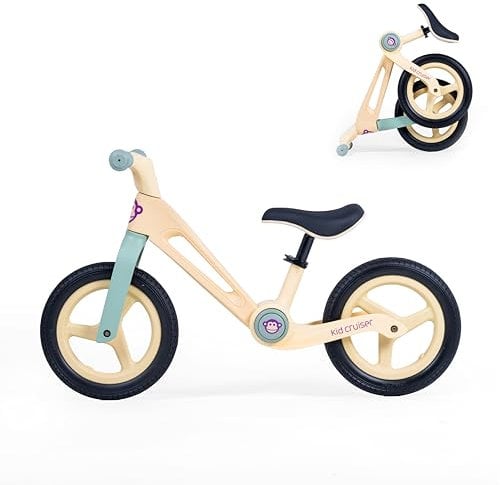 Kidcruiser Compact Laufrad ab 2 Jahre klappbar, für Kinder von 2 bis 5 Jahren, Spielzeug ab 2 Jahren für Jungen und Mädchen, Outdoor-Spielzeug, Niederländische Marke - Pastellgelb