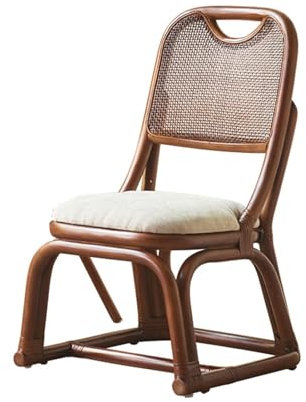 LIBANGRONG-888 Lounge-Sessel, moderner Rattan-Stuhl mit Sitzkissen, Akzentstuhl, Retro-Stuhl für Schlafzimmer/Kamin/Leseraum, Stoffakzentstuhl