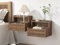 Yvsevnr Nachttisch Hängend 2er Set Holz, Schwebende Nachtkommode, Wandboard Nachtkonsole mit Offener Raum, Wandregal mit Schublade Klein, für Schlafzimmer, Wohnzimmer