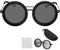 Gxpjycfob Adjustable Tint Sunglasses for Men, 1-9 Gears Adjustable Rounded Polarized Sun Glasses, Rays Sunglasses with ND Filter Lenses, for Men Beach Shady Fishing Driving