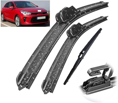 ZhangJW Scheibenwischer-Set für vorne und hinten, für Kia Rio 4 2017-2023