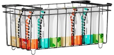 Chest Freezer Baskets, 4 Pack Stackable Storage Baskets, Carbon Steel Wire Storage Basket With Handles, Freezer Sto-rage Boxes, Kitchen Hanging Sto-rage Bas-kets for Chest Freezers, 37 x 15 x 18 Cm