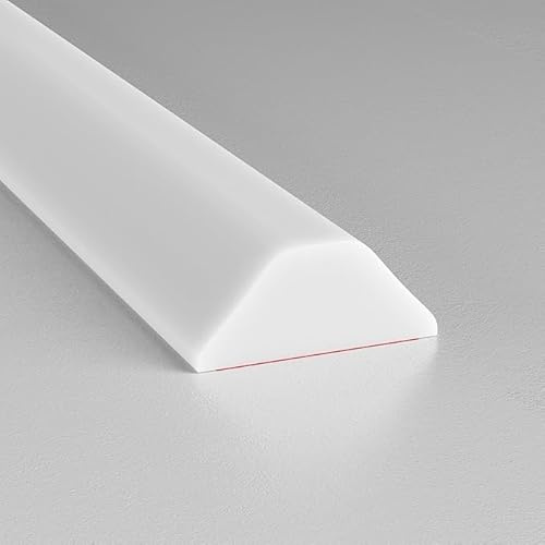 Abklappbare Duschschwelle, Selbstklebender Spritzschutzstreifen Dusche,Wasserbarriere für Duschschwellen, hält Wasser in der Schwelle trocken und nass, geeignet für Bad und Küche (White, 100cm)