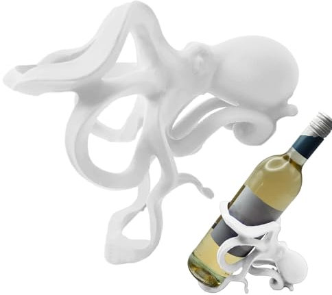 Générique Weinflaschenhalter, Octopus Weinflaschenhalter, 17,9 x 12,9 x 10,9 x 10,9 cm, niedlich, Freestanding Tierstatue, dekorativ, Sammlerfigur für Küchentisch