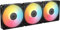 CORSAIR RS120-R ARGB 120mm PWM +5 ARGB Inversée Ventilateurs – Inversé Rotor, Huit RGB LEDs, Haute Pression Statique, Connecteurs en Série, Roulement à Dôme Magnétique – Pack Triple – Noir