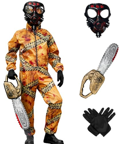Raveparty Halloween Zombie Costume Biohazard Jumpsuit with Mask