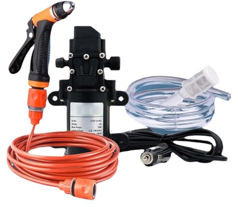 Nettoyeur haute pression - Nettoyeur d'eau portable - 12 V - Pour voiture, moto, bateau, maison
