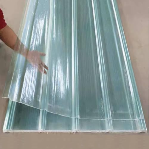 Transparent Wellplatten, Stumme Wellbahn Dachbleche, Dachplatten, UV-Beständige Gewächshausplatten, Regensichere Schuppenplatte, Ersatzplatten,1.0mm Dick(4pcs,100cm/3.3ft)