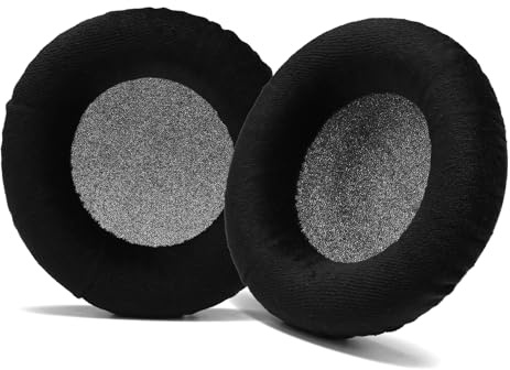 PESLNG Professionelle Ersatz Ohrpolster für Beyerdynamic DT770S/DT770M/DT770Pro/DT770 Pro HT/DT 790/DT797/DT880/DT880 Pro/DT880 Pro HT/DT990/DT990 Pro/HS200/HS400 (Sanft Samt-Schwarz)