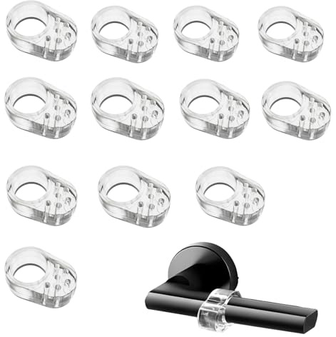 OYUUJII 12 PCS Door Handle Bumpers,Door Handle Stopper Doors Handle Buffer Transparent Protectors for Stop Wall Furniture Damage