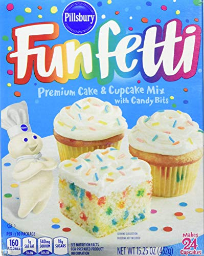 Pillsbury Funfetti Cake Mix With Candy Bits 432g (Pillsbury Funfetti-Kuchen-Mischung Mit Süßigkeit-Stückchen)