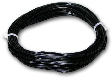 world-trading-net - 10m Zwillingslitze 0,14mm² Kupferlitze schwarz, dünne flexible CU Litze, 2-adrig