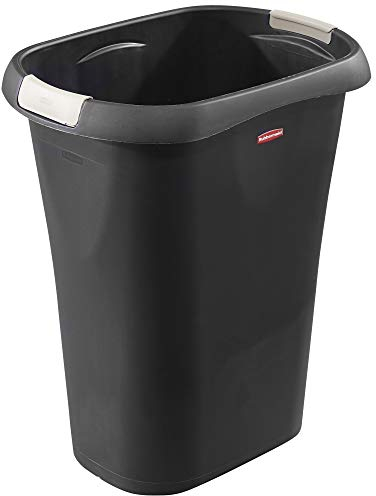 Rubbermaid Offener Abfalleimer, 32 Plätzchen, schwarz, Müllbehälter für Kinder/Erwachsene, passt unter den Schreibtisch für Küche/Zuhause/Büro/Bad/Wohnheim