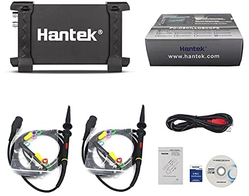 Hantek 6022BE oscilloscopio con memoria digitale modello 6022BE, a due canali, USB, 20 MHz, basato su pc, 48 MSa/s