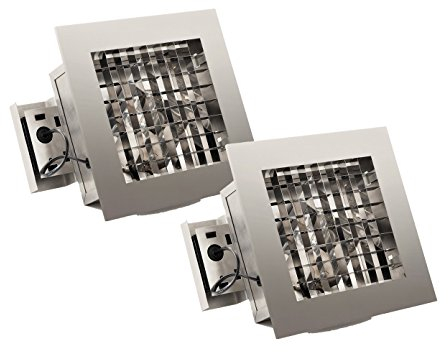 Konstsmide 2er-Set elegante Deckeneinbauleuchten Edelstahl gebürstet E27, 27 x 27 cm; 7092-000-2
