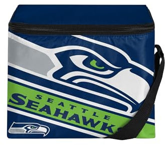 FOCO Seattle Seahawks Big Logo Stripe 6 Pack Cooler