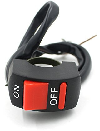 LEORX Interruttore luce pericolo per manubrio moto, con pulsante ON/OFF