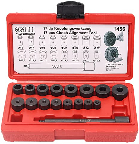 CCLIFE 17 tlg Universal Kupplung Zentriersatz Zentrierwerkzeug Zentrierdorn KFZ
