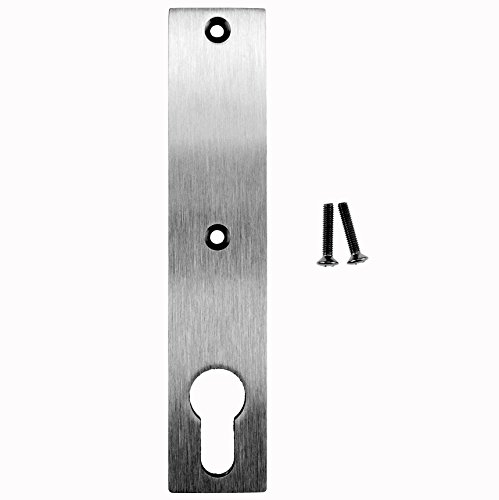 INTRA-TEC Drückerschild Edelstahl V2a massiv eckig blind Entfernung 72 mm Schraubenabstand 67 mm