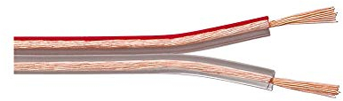 Goobay 15129 Lautsprecherkabel 2x1,5 mm² Kupfer Litze / Boxenkabel Audio Kabel Meterware / Speaker Cable Kupferkabel / Subwoofer Kabel / Transparent / 100m