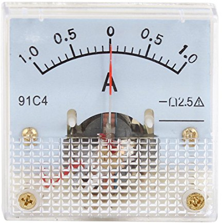 Sourcingmap Analog Current Panel Meter DC -1-1A 91C4 Ammeter for Automotive Circuit Testing Charging Battery Ampere Tester Gauge Pack of 1
