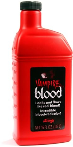 Bottle of Fake Vampire Blood Halloween Fancy Dress Theatrical Make-Up 0.4L