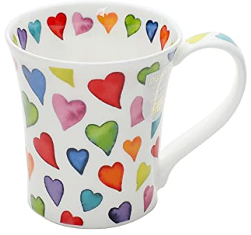 Dunoon Jura Warm Hearts - 210 ml Krug - Mehrfarbig - Modern - Knochenporzellan