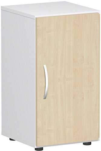 Gera Möbel Schranksystem Flex Flügeltürenschrank, Drehtürenschrank, Holzdekor, buche/weiß, 40 x 42 x 75.2 cm