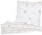 Mendler Set Wohndecke + Deko-Kissen Schnee, Kuscheldecke Sofadecke Zierkissen+Füllung, flauschig Pailletten