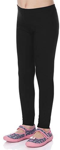 Merry Style Mädchen Lange Leggings aus Viskose MS10-130 (Schwarz, 146)