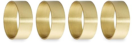 Bloomingville 4- er Set Serviettenringe in Gold