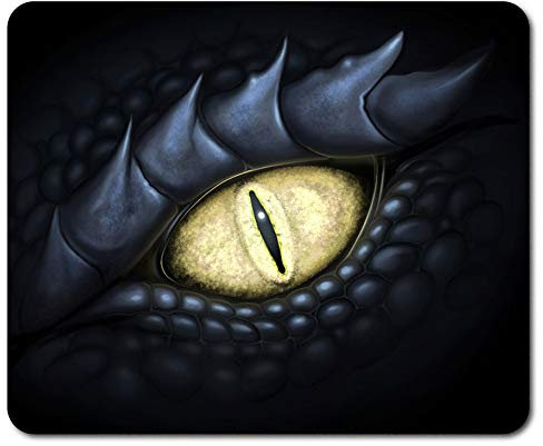 Destination Vinyl Ltd Black Dragon Eye Mouse Mat Pad - Gaming Game Dragons Computer #8799